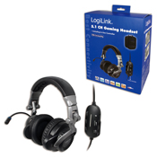Gamer Headset 5.1-Surround-Sound-Effekt mit Vibrations Einheit LogiLink�