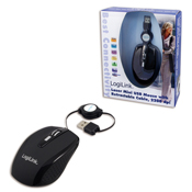 Maus Laser USB Mini mit Kabeleinzug LogiLink�