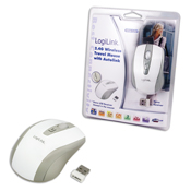 Maus optisch Funk 2.4 GHz Mini wei� LogiLink�