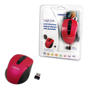 Maus optisch Funk 2.4 GHz pink LogiLink�