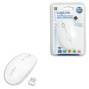 Maus optisch Funk 2.4 GHz mit 3 Tasten, wei� LogiLink�