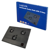 Notebook K�hler mit 3 L�ftern, schwarz LogiLink�