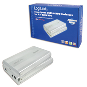 Festplattengeh�use 3,5 Zoll S-ATA USB 3.0 Alu, Schwarz LogiLink�