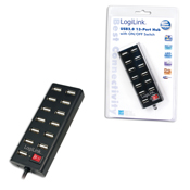 USB 2.0 Hub, 13-Port mit EIN/AUS Schalter LogiLink�